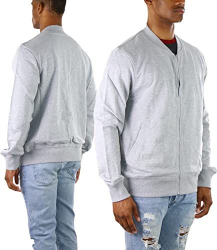 ToBeInStyle Men's Year Round Timelessly Classic Terry Bomber Jacket3