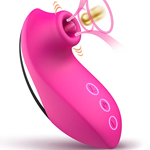 Clitotial Sucker Powerful, Suction Mode with LCD Display, Rose Vibratoar Clitioral N1912* (Pink)