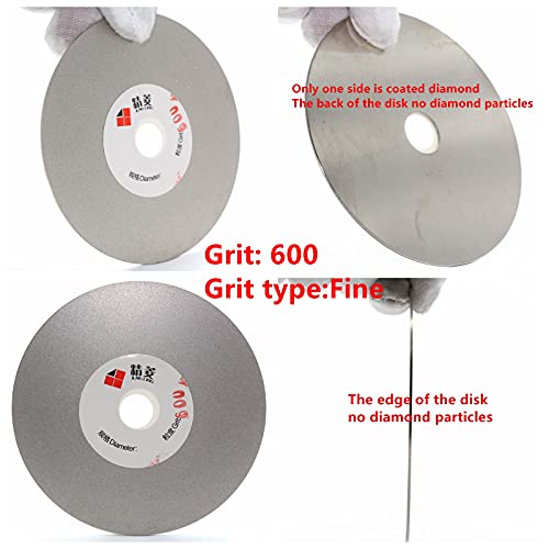 Jingling Diamond Flat Lap Disc Grinding Disk 4" Inch 100Mm Arbor 5/8 Grit 600 Fine #TOP7