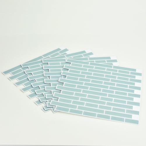 Azulejos autoadhesivos InHome nh2361 azul mar cristal con acabado brillo impermeable 8