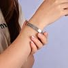 MILAKOO 8mm Classical Pattern Bangle Stainless Steel Silver Bracelet for Women Eternity Fahion Jewerly #1