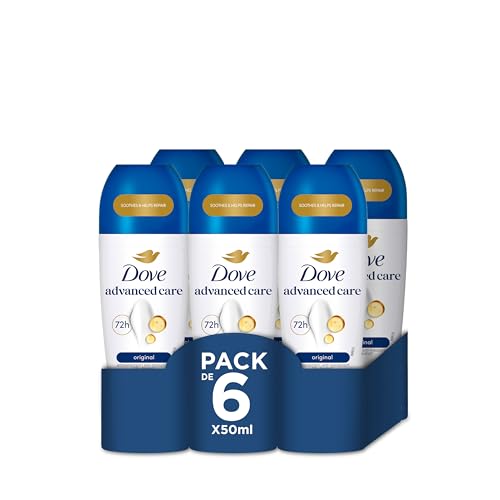 Dove Advanced Care Anti-Transpirant Deo Roll-On Original – zuverlässiger Schutz für jeden Tag, 50ml 6er Pack (6 x 50ml)