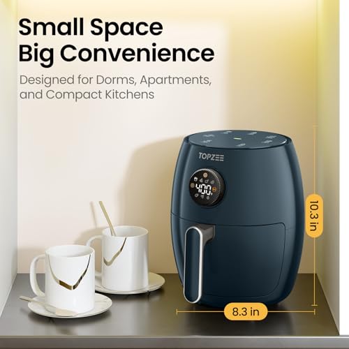 Small-Compact-Air-Fryer-21QT-4-in-1-Small-Mini-Airfryer-Bake-Roast-Reheat-98-Less-Oil-Adjustable-Temperature-Control-w-60min-Timer-Quiet-Nonstick-Dishwasher-Safe-BPA-Free-Dark-Blue Small Compact Air Fryer 21QT 4 in 1 Small Mini Airfryer Bake Roast Reheat 98 Less Oil Adjustable Temperature Control w 60min Timer Quiet Nonstick Dishwasher Safe BPA Free Dark Blue