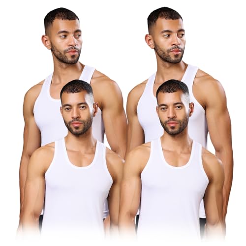 Image of FirstFit Premium Men Vest White Cotton Vest - Men Baniyan