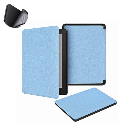 GUKSRASO Funda para 6.8' Kindle Paperwhite de 11.ª Generación/Edición Signature (Modelo: M2L3EK/M2L4EK) - Carcasa de TPU con Textura de Tela (2021)