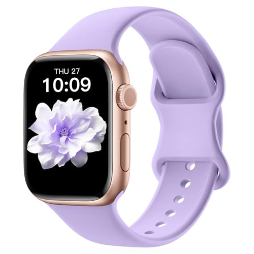 Sunnywoo Patenting Sport Bands Compatible with Apple Watch Bands for Women Men 40mm 41mm 42mm 38mm...