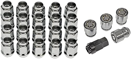 Image of Dorman 611-122FK Wheel Nut Kit 1 /2-20 Dometop - 3 /4 in. Hex, 1-5 /16 in. Length with Lock Compatible with Select Models (OE FIX)