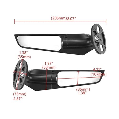 Espejo retrovisor de Motocicleta resistente acabado lateral para YZF R1 R3 R6 5