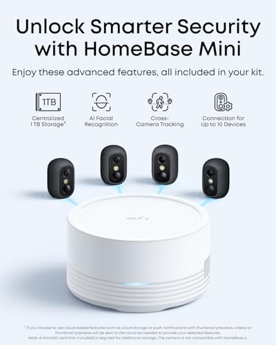 Image of eufy Security eufyCam C35 4-Cam Kit, Wireless Security Indoor /Outdoor Camera, Magnetic Mount, Color Night Vision, Local Storage, No Subscription, IP67, Solar Panel Compatible, Build in 8GB, Black