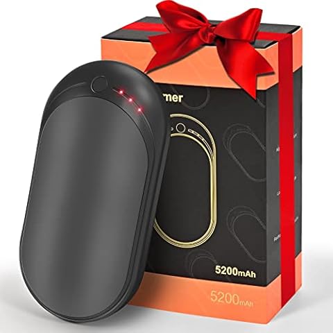 Handwärmer, wiederaufladbar, elektrisch, USB, 5200 mAh, 2 in 1 Handwärmer Power Bank mit 3 Heizmodi, Handwärmer für Damen und Herren Cover