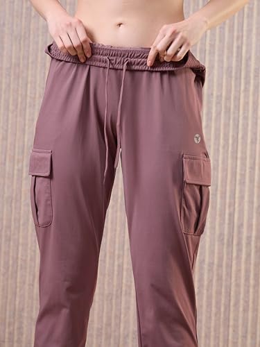 Image of Women's Polyester Regular Fit 4 Pocket Solid Cargo with SPF50+, 2 Way Stretch, UV Protection for Activewear, Regular Use