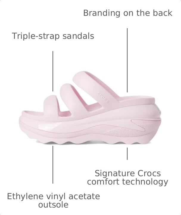 Image of Crocs unisex-adult Mega Crush Triple Strap Sandal