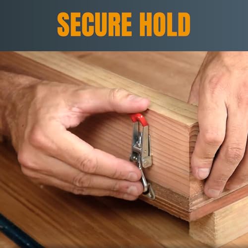 POWERTEC 4PK Toggle Clamp, 220 lbs Holding Capacity, 4001 Adjustable Pull Action Latch for Smoker, Tool Box, Woodworking Jigs and Fixtures, Cabinet, Door (20311V) - Image 3