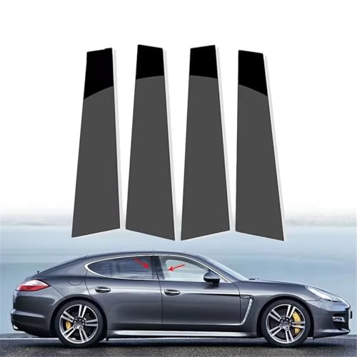 Adhesivos negros para pilares de ventanilla Porsche Panamera 2009 a 2016 2