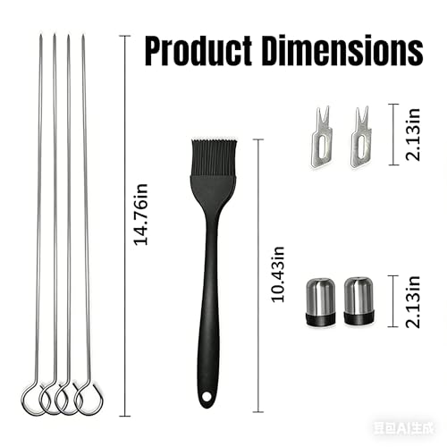 Set de Herramientas para Parrilla 18 Piezas Acero Inoxidable miniatura 6