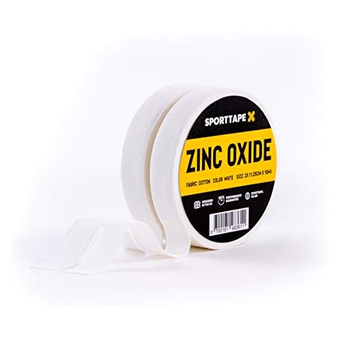 2 Rolls - SPORTTAPE Finger Tape Zinc Oxide Tape - White - 1.25cm x 10m | for Jiu Jitsu, Bouldering, Rock Climbing, BJJ, Crossfit, Rowing, Climbing & Golf | (1 Pack of 2 Rolls) Cover