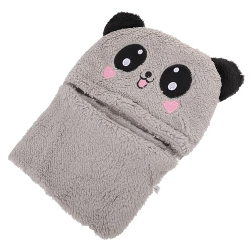 FAVOMOTO Outdoor Neck Warmer 1 Kids Hat and Scarf Winter Warm Hooded Scarf Soft Fleece Material Animal Grey