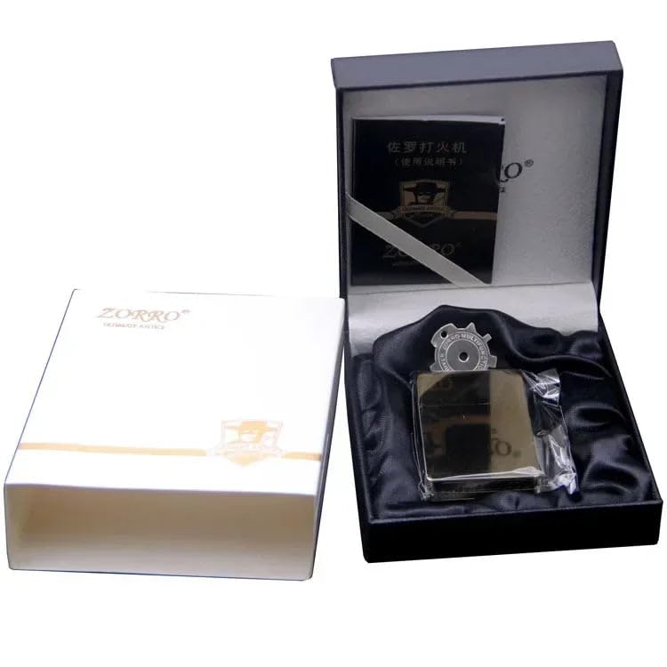 Zorro ZL8 Limited Edition Kerosene Lighter Ultra-Thin Copper and Brass Build Pattern Design Personalized Gift with Box raw