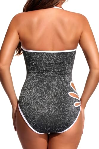 Image of Holipick Women Tummy Control One Piece Swimsuits Strapless Swimwear