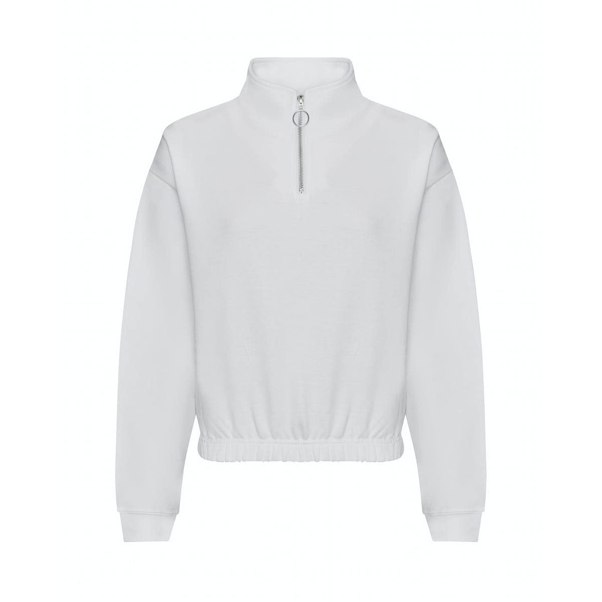 Awdis Women's Arctic White / Just Hoods Crop Sweatshirt (Xs) (Arctic White)