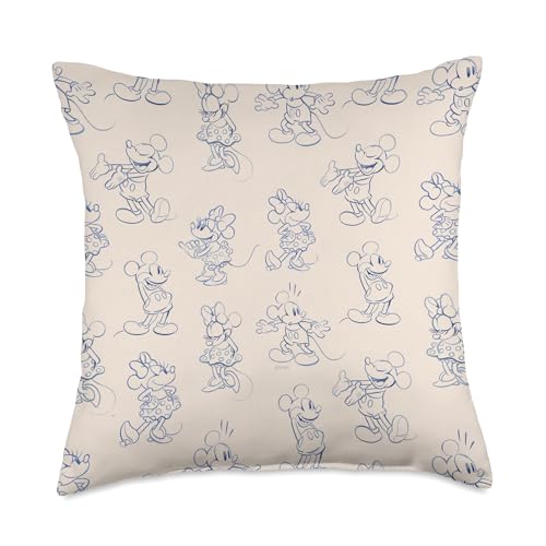 Disney Mickey and Minnie Mouse Retro Vintage Art Reactions Throw