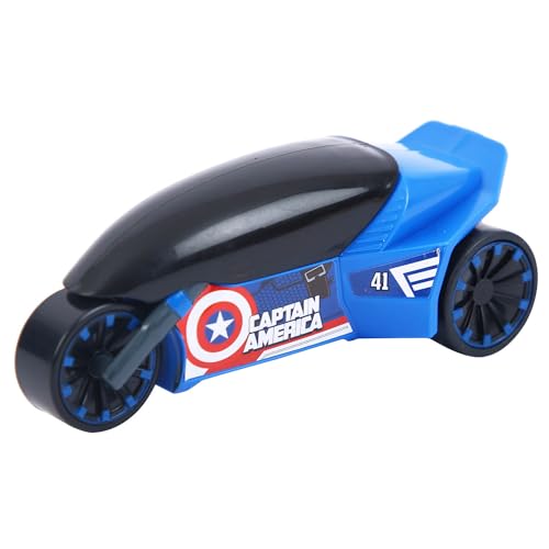 Image of SKOODLE Marvel Pull-Back Rider Bike for Kids (3+) | Captain America Edition | Marvel-Inspired Toy Bikes | Sturdy Construction with Pull-Back Action | Blue | Boosts Motor Skills & Imaginative Play