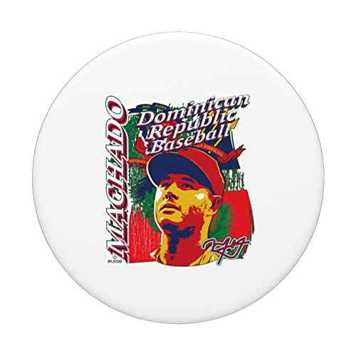 Manny Machado Dominican Republic Baseball MLBPA PopSockets Swappable PopGrip, Black - Image 3