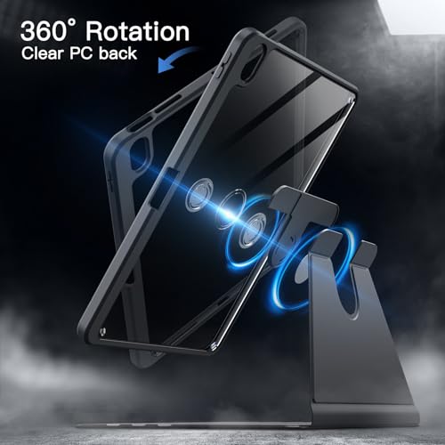 JETech Rotating Case ONLY for iPad Air 11-Inch M4/M3/M2 (2026/2025/2024), iPad Air 5/4 (2022/2020 5th/4th Generation 10.9-Inch), 360 Degree Rotation Protective Stand Cover Clear Back (Space Gray) by JETech - Image 3