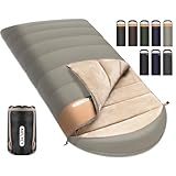 AIFLYCY 寝袋 シュラフ 封筒型 軽量 冬用 夏用【足元に二重保温・230T防水】オールシーズン 1.8Kg 1.0Kg 2.2Kg 1.4Kg コンパクト 快適温度-15℃-25℃ 簡単収納 軽量 中綿 登山 車中泊 防災用 アウトドア キャンプ 丸洗い可能 春夏秋冬の使用可能 収納袋付き