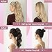 HOOJIH Clip in Ponytail Extension, Ponytail Extension 18 Inch Hair Ponytail Extension Wavy Ponytail Fluffy Soft Clip on Ponytail Synthetic Fiber Ponytail Hair Pieces for Women - Black Brown