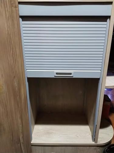 HDYZJQ Rollladentür Aus Kunststofflamellen, Dekorative Schiebetüren Für Schränke Nach Oben Oder Unten Mit Griff, Hohes Ersatz-Lamellentor Für Einziehen(30x25in (76x64cm))