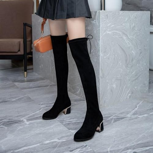 Bottes élégantes pour boîte de nuit à talons de 6cm de hauteur - 6