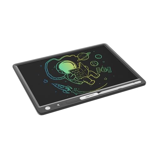 Image of Amazon Basics Writing Tablet with 15-inch Rainbow Colour LCD Screen and Stylus Pen for Kids & Adults (Black-White)