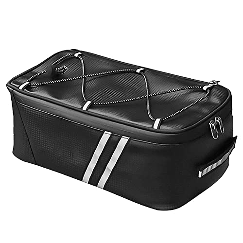 Sacoche Coffre Siège Arrière Bicyclette, Sacoche Porte Bagage Velo Arriere, Sac de Coffre de Vélo, Vélo Sacoche Porte Bagages, pour Articles Stockage Cyclisme Plein Déplacements Quotidiens (Noir) (5L)