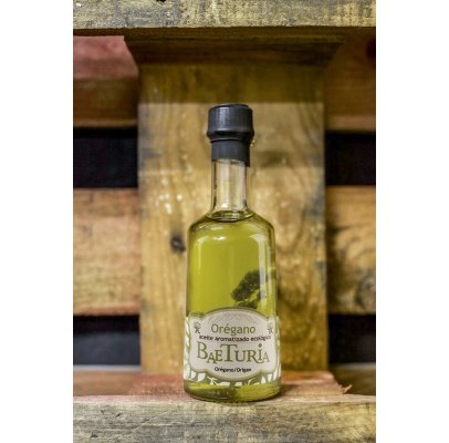 Aceite de oliva con orégano Baeturia virgen extra ecológico en botellas pequeñas