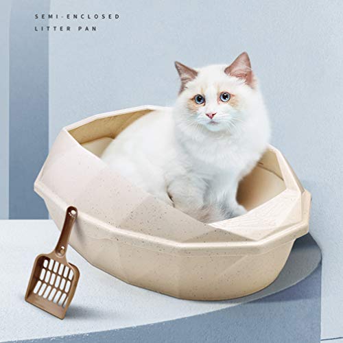 Balacoo – Caixa de areia de plástico para gatos com pá para quarto interno