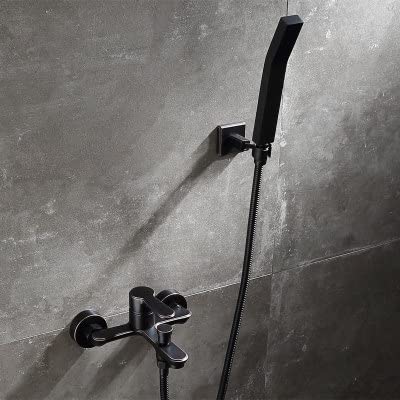 Mitigeur eau chaude baignoire en cuivre résistant aux traces noir mat D