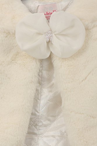 BluNight Collection Girls Super Soft Poncho Fur Coat Sailor Collar Flower Girls Knit Cotton Bolero3