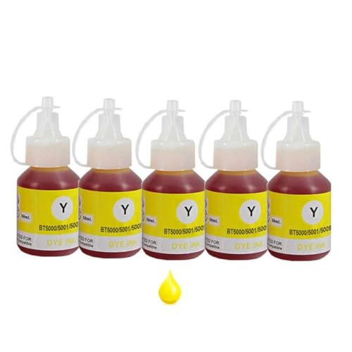 Recharge d'encre jaune 5 pièces pour imprimante DCP T220 T420W T500W