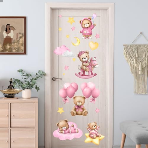 Vinilos decorativos Mfault Pink Baby Bear 35x12 pulg miniatura 5