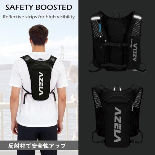 TRIWONDER Running Hydration Vest, Lightweight Hydration Pack Backpack for Men Women Trail Marathon Cycling Racing Hiking Daypack (Grey - with 1.5L Water Bladder) by TRIWONDER - Image 5