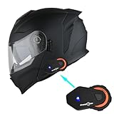 1Storm Motorcycle Street Bike Modular/Flip up Dual Visor Sun...