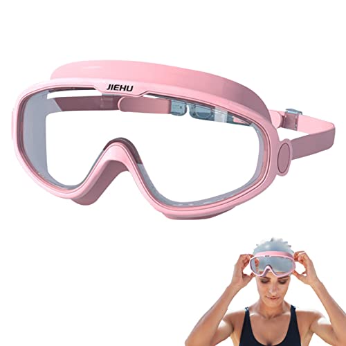 WOTEG Adult Goggles,Anti-UV Big Frame Adult Swim Goggles - Swimming Goggles No Leaking Anti Fog Adult Goggles for Men And Women