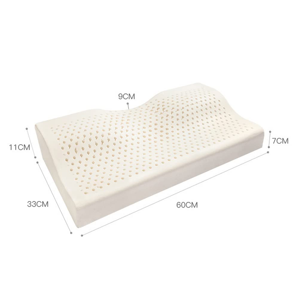 Cojines de cama de látex natural y posicionadores, almohada ergonómica para dormir, cojín de apoyo cervical de látex puro, cómoda almohada de cama para alivio del cuello