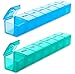 Bug HULLExtra Large Pill Organizer for Travel 2 Pack, Weekly XL Pill Box, 7 Day Jumbo Pill Case, Oversize Daily Medicine Organizer for Vitamins, Fish Oils, Supplements