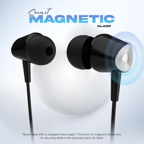 Image of AROMA NB119 Pace Wireless Neckband Bluetooth Earphones, Carbon Black