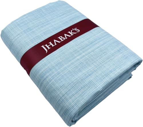 Image of JHABAK'S Unstitched Cotton Blend Solid Shirt & Trouser Fabric - 2.25 m Shirt Cloth - 1.20 m Pant Piece