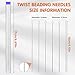 UOOU Beading Needles, 6 Pcs Beading Needle for Seed Beads, 2 Sizes Twisted Wire Bead Needles for Jewelry Making, Beaded Bracelets, Necklaces, DIY Handmade