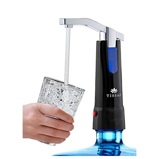 Tissaj Dash 1800mAh Rechargeable Li-ion Battery Portable BPA Free Electric Automatic Drinking Water Dispenser, 20L (Black)