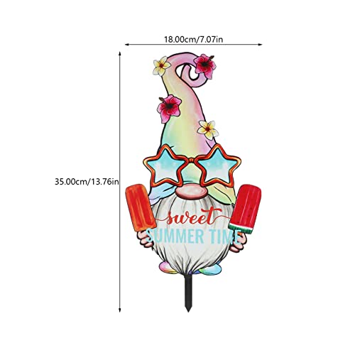 Didiseaon Home Decor Garden Gnomes Decorations Summer Yard Decorative Stake Decor Art Outdoor Acrylic Gnome Sculpture Figurines For Patio Outside Lawn Pathway Ornaments Outdoor Decor #TOP1